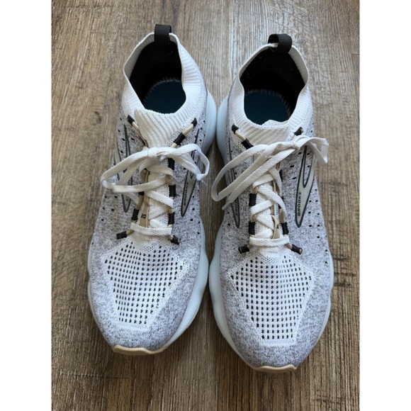 Brooks Glycerin StealthFit 20 Running Shoes White Grey Mens 10.5 1203721B163